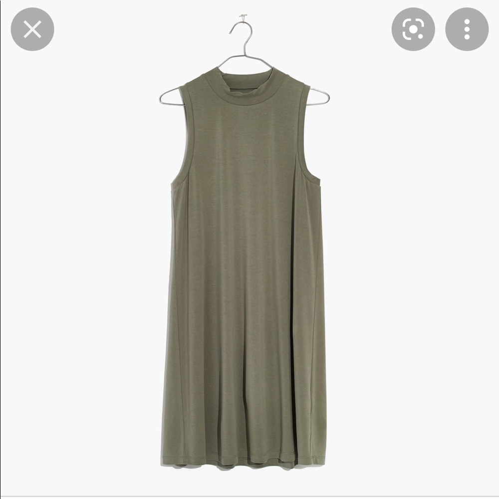 Madewell Mockneck Sandwashed Tank Dress